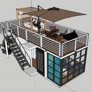 Casa Santorini 32m² (sin piso, sin accesorios de cocina y baño)